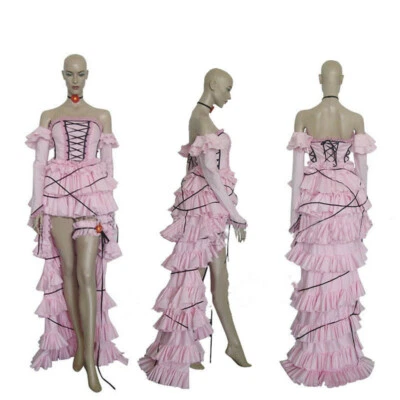 HOT Chobits Chii Cosplay Costume Long Pretty Pink Dress Custom Size High Quality - Image 1 of 4