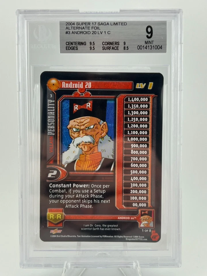 1x DBGT TCG ANDROID 20 LV1 ALT FOIL HOLO 3 SUPER 17 SAGA LIMITED BGS 9 - Image 1 of 1