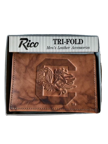 South Carolina Gamecocks Embossed Leather Billfold Wallet NEW Christmas Present Cover