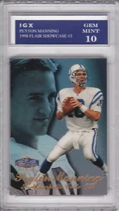 PEYTON MANNING ROOKIE CARD 1998 Flair Showcase RC $$ GEM MINT 10 Colts Broncos! - Picture 1 of 1