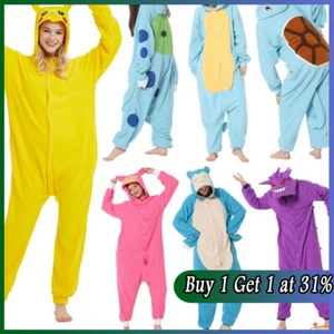 Unisex Adult Cartoon Jumpsuit Plush Costume Loungewear Cosplay Bodysuit Outfit - Picture 1 of 14