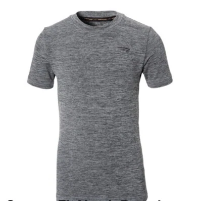 Copper Fit Youth Medium Base 10-12 Baseball Compression T-Shirt Grey Charcoal - Image 1 of 4