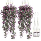  Fake Hanging Plant For Diy Shows Home Decor,artificial Hanging 2 Rose Red