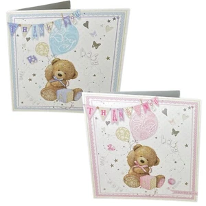 Thank You Baby Gift Cards Thanks for New Baby Gift Baby Boy Baby Girl Pink Blue - Picture 1 of 6