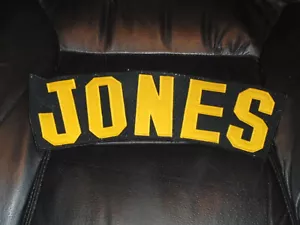 1986-88 BARRY JONES PITTSBURGH PIRATES GAME WORN USED NAMENSSCHILD OFF JERSEY - Bild 1 von 1