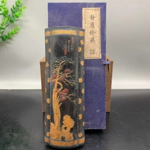 7.5″ Chinese Ancient huizhou Ink block Color painting pine tree Ink stick ingot - Picture 1 of 9