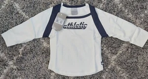 Nike Girls T Shirt XS White Long Sleeved Vintage Y2K NEW Pit to Pit 13 in app - Picture 1 of 6