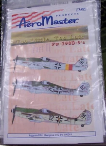FW-190D-9 TOO LITTLE TOO LATE PT.III AEROMASTER 1/72 72-204 1/72 - Picture 1 of 2