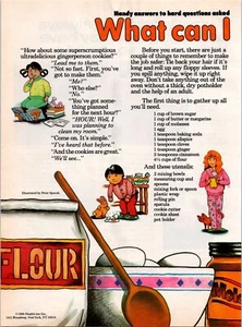 '86 Health-tex Ad Una práctica respuesta a la pregunta difícil de los niños ¿Qué puedo hacer para comer? - Imagen 1 de 2