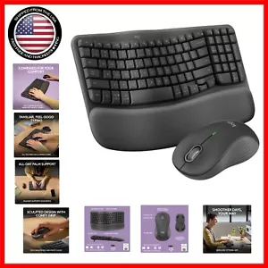 Wave Keys MK670 Ergonomic Keyboard & Signature M550 L Mouse - Wireless/Graphite - Picture 1 of 12