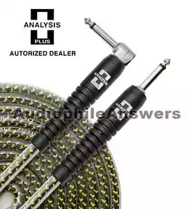 Analysis Plus Yellow Oval Instrument Cable Straight to 90deg Standard Plugs 10ft - Picture 1 of 1