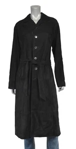 Ralph Lauren Purple Label Black Suede Belted Coat Jacket 8 New - Picture 1 of 5