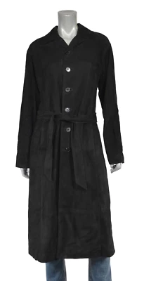 Ralph Lauren Purple Label Black Suede Belted Coat Jacket 8 New $5998 - Image 1 of 4