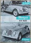 Brochure de spécifications de vente de voitures MORGAN 4/4 1600 & PLUS 8 c1982