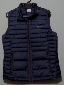 Columbia Blue Puffer Vest 650 donna grande McKay Lake imbottitura piumino d'anatra - Foto 1 di 7