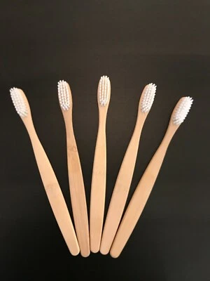 IDISCOUNTSHOP Biologisch abbaubare Bambus Zahnbürste umweltfreundlich mittlere Borsten 5 Stück
