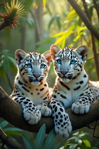 Mutant (Blue-eyes)Leopard Cubs 13” x 19” Fine Art Prints - Only Six prints made - Imagen 1 de 4