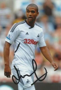 SWANSEA: LUKE MOORE SIGNED 6x4 ACTION PHOTO + COA - Bild 1 von 1