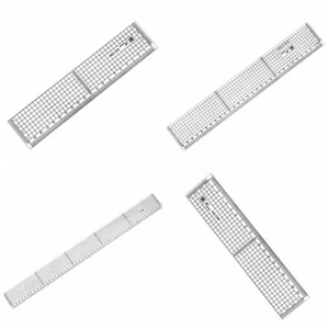PVC Grid Transparent Ruler Board 20 30 50cm Straightedge Measuring Supplies - Picture 1 of 15