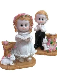 Primera Comunión Oración Niña o Niño Pastel Topper Estatuilla Decoración - Imagen 1 de 2