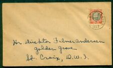 DWI 1917, 40Bit Fred VIII tied Christiansted 3/30/1917 LAST DAY OF USE, VF 