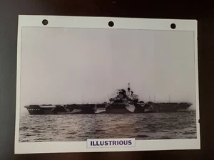 British Royal Navy Illustrious Information Sheet Atlas Editions 1940 - Bild 1 von 2