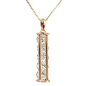 Modeschmuck - Halskette 18 Karat Roségold vergoldet Kristall (FN065) - Bild 1 von 1