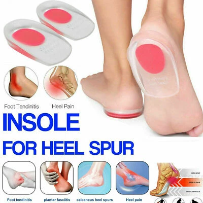 SPLINKTECH Fast Foot Pain Relief Plantar Fasciitis Gel Heel Support Cushion Insoles Pad Red