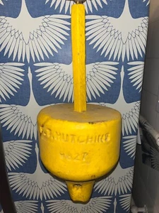 Vintage Fishing Buoy For Lobster Net - P. T. Hutchins Yellow 9827 - Picture 1 of 5