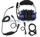 Blue Heavy-duty Noise-reduction Headset for KENWOOD PUXING WOUXUN BAOFENG radio