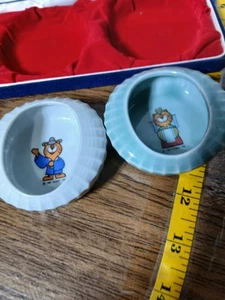 Posacenere porcellana commemorativo Olimpiadi di Seoul 1988 set custodia blu B11 - Foto 1 di 5