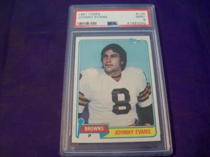 1981 TOPPS FOOTBALL #129 JOHNNY EVANS PSA 9 - Picture 1 of 2