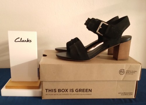 Sandalo Donna Elegante Clarks In Pelle Colore Nero Taglia 41