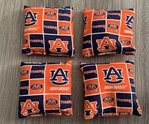 AUBURN TIGERS CORNHOLE BEAN BAGS Baggo Toss Tailgate Game 4 ACA Regulation Bags - Picture 1 of 3