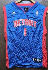 Camiseta deportiva de baloncesto Adidas azul Chauncey Billups Detroit Pistons juvenil grande 14-16 - Imagen 1 de 2