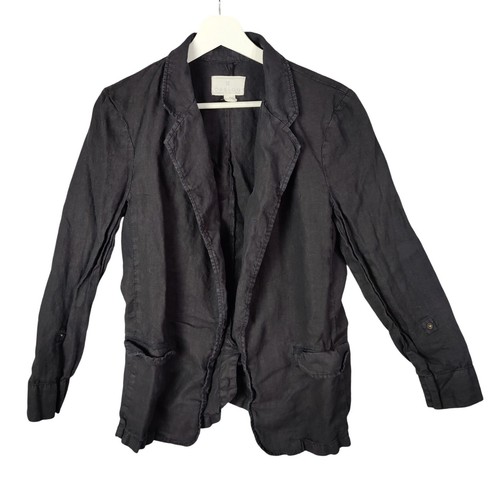 VETEMENTS Giacca blazer lino Caslon leggera resortwear carriera nero spiaggia donna piccola