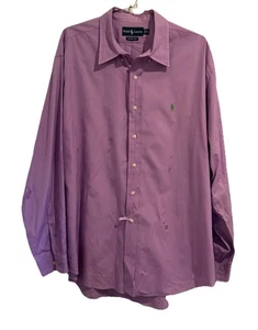 Ralph Lauren Polo 2XL hellpastell lila 100% Baumwolle Langarm Hemd - Bild 1 von 7
