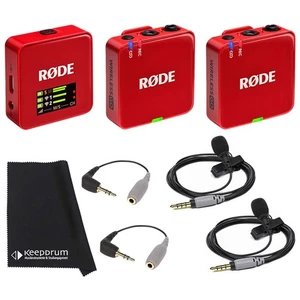 Sistema de micrófono Rode Wireless GO Gen 3 rojo con 2x Smartlav y 2x SC3 y paño - Imagen 1 de 9