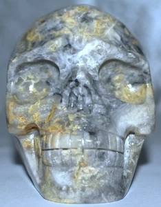 Preciosa calavera de ágata de encaje loco 4,56"/1172 gramos - Imagen 1 de 5