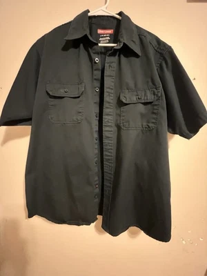 Men's CRAFTSMAN Size Large Black Shirt handyman construction - Image 1 of 4