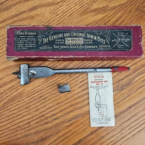Irwin Lockhead No 2 Expansive Bits Bores Holes 7/8" to 3" USA - Picture 1 of 16