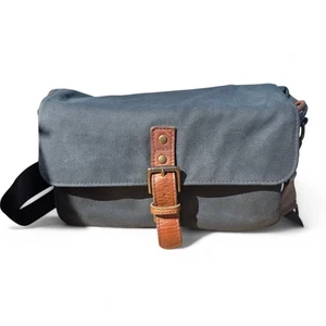 ONA Bowery Camera Bag – Canvas & Leather – Navy Blue – Compact DSLR/Mirrorless - Picture 1 of 15