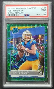 Panini Donruss Optic 153 2020 🏈🏈 Justin Herbert Green Velocity - Imagen 1 de 3