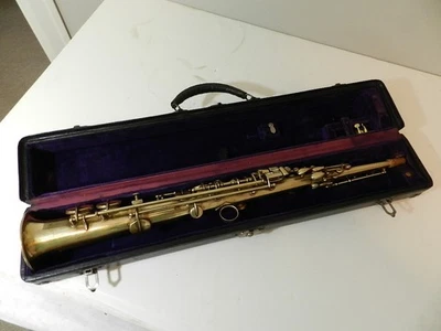 ANTIQUE KEEFER SAXOPHONE-VINTAGE SAXOPHONE- C.G. CONN STENCIL SAXOPHONE-GOLD PLT - Image 1 of 4