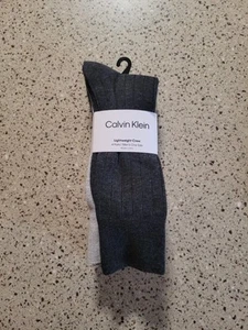 Calvin Klein Mens 4 Pairs Ribbed Lightweight Crew Trouser Dress Socks OSFM NWT - Picture 1 of 6