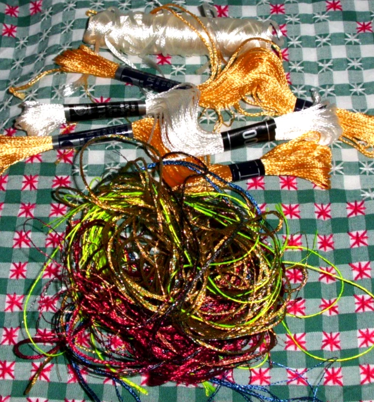 Misc Rayon + Misc Metallic Cross Stitch Threads - Image 1 of 3