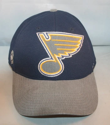 Reebok NHL Hockey St Louis Blues Stretch Fit Hat Cap Blue/Gray L/ XL - Pre-Owned - Image 1 of 4