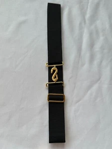 Freimaurer Gürtelverlängerer VERSTELLBAR Gürtelverlängerung - Schwarz Gürtel mit Silber - Bild 1 von 8