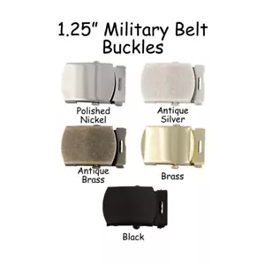 5 Militär Gürtelschnallen und Endspitzen für 1,25 Zoll (32 mm) Canvas Gurtband Gürtel - Bild 1 von 2