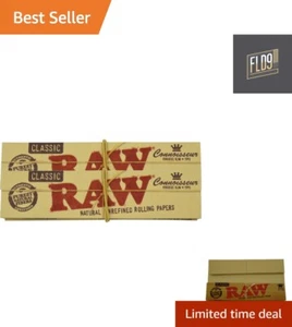 Classic Natural Unrefined Rolling Papers Connoisseur Pack King Size Slim w/Ti... - Picture 1 of 5